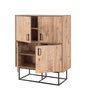 Hanah Home Quantum Solo Armario Multiusos Pino Atlántico y Negro 93x115x36cm Tablero Melamina